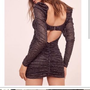 for love and lemons VS all that glitters sparkle mini dress